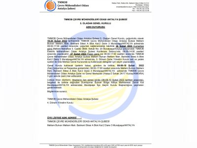 5. OLAĞAN GENEL KURUL VE SEÇİMİNE ÇAĞRIASKI DUYURUSU