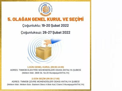 5. OLAĞAN GENEL KURUL VE SEÇİMİNE ÇAĞRIASKI DUYURUSU