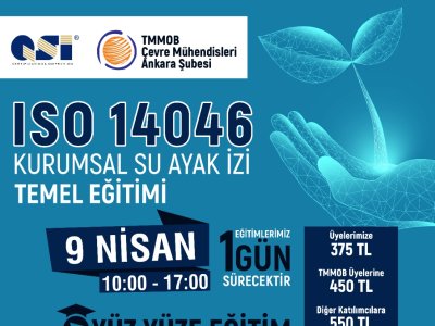 9 NİSAN 2022 TARİHİNDE `ISO 14046 SU AYAK İZİ BİLGİLENDİRME EĞİTİMİ` Nİ GERÇEKLEŞTİRDİK