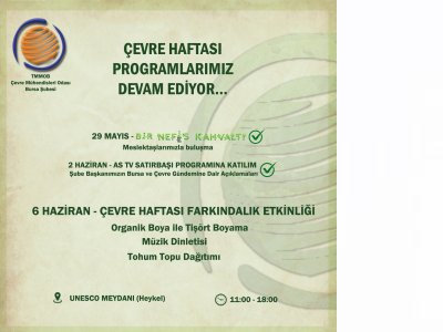 6 HAZİRAN ÇEVRE HAFTASI FARKINDALIK ETKİNLİĞİ