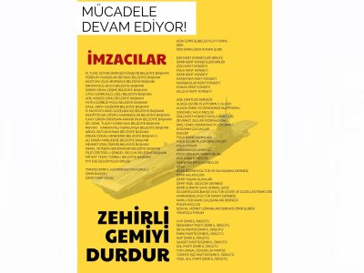 BASIN AÇIKLAMASI: MÜCADELE DEVAM EDİYOR! ATIK ÇÖPLÜĞÜ OLMAYACAĞIZ! ZEHİRLİ GEMİYİ DURDURUN!