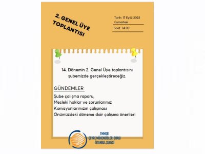 14. Dönemin 2. Genel Üye toplantısı