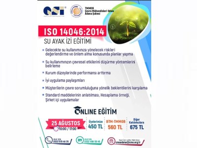 Iso 14046 Su ayak İzi Eğitimimizi gerçekleştirdik.