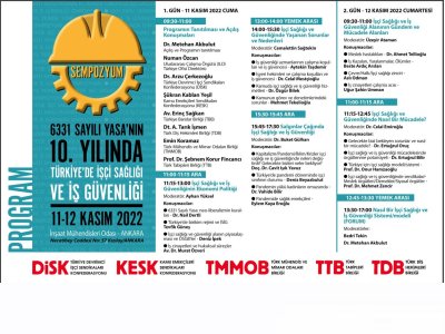 TÜRKİYE’DE İŞÇİ SAĞLIĞI VE İŞ GÜVENLİĞİ SEMPOZYUMU