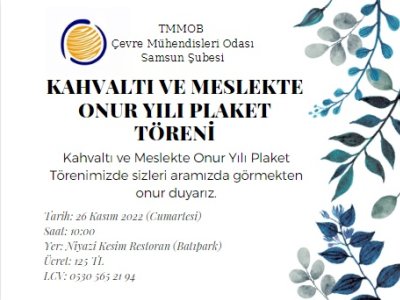 Kahvaltı ve Meslekte Onur Yılı Plaket Törenimiz-26 Kasım 2022