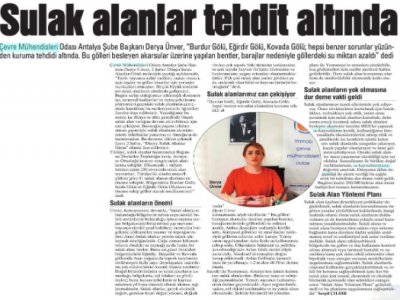 2 ŞUBAT DÜNYA SULAK ALANLAR GÜNÜ HAKKINDA BASIN AÇIKLAMASINDA BULUNDUK