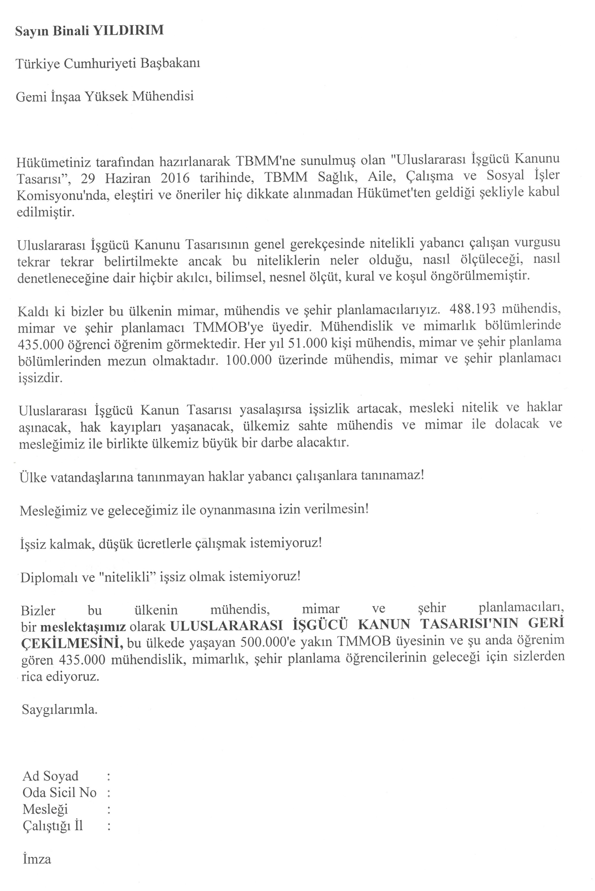 BAŞBAKANLIK`A FAKS ÇEKİYORUZ

TEPKİMİZİ BÜYÜTÜYORUZ

ULUSLARARASI İŞGÜCÜ KANUN TASARISI GERİ ÇEKİLSİN!