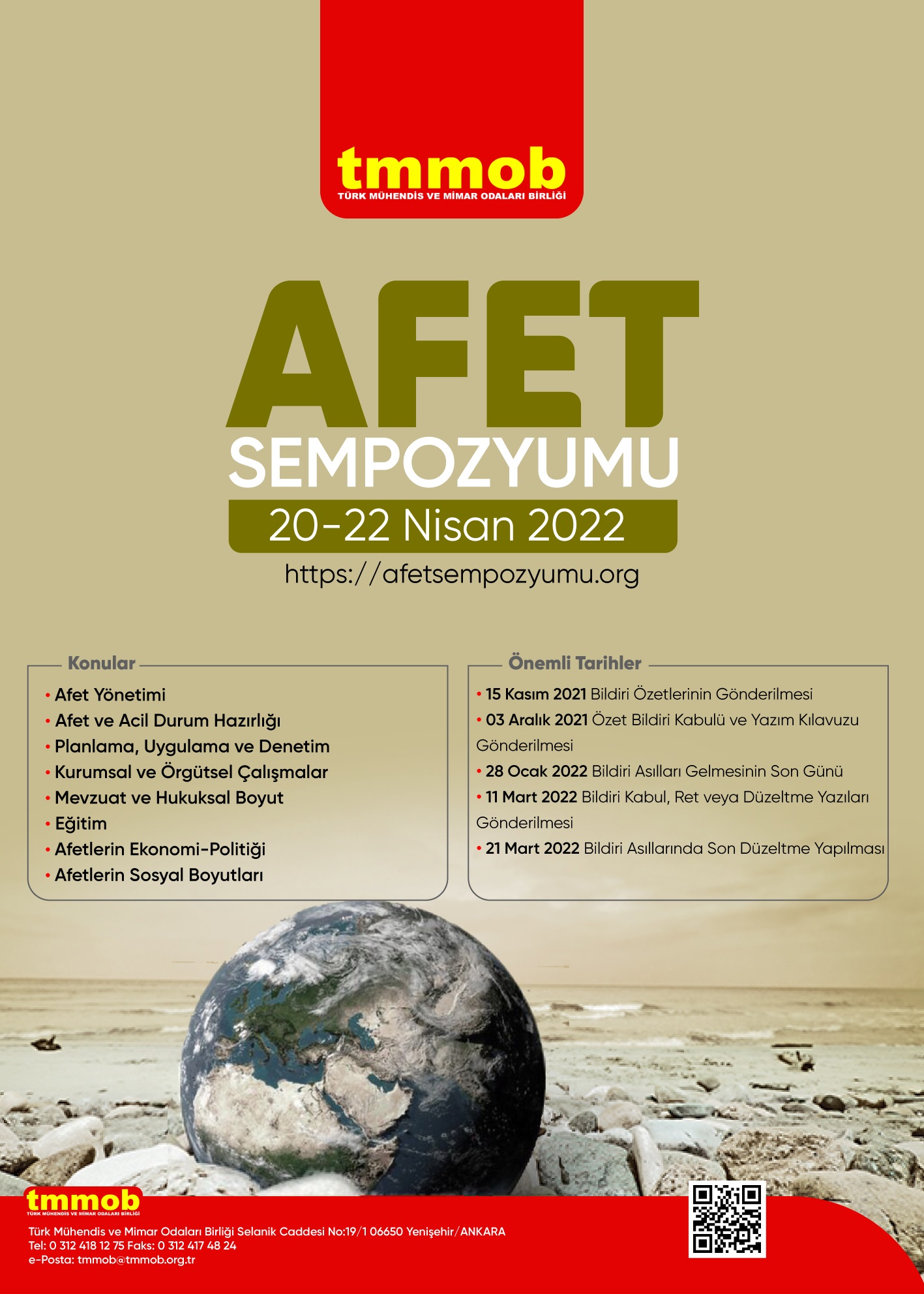 20-22 NİSAN 2022 TMMOB AFET SEMPOZYUMU