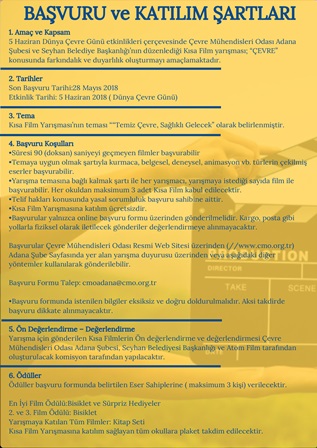 KISA FİLM YARIŞMASI(TEMİZ ÇEVRE, SAĞLIKLI GELECEK)