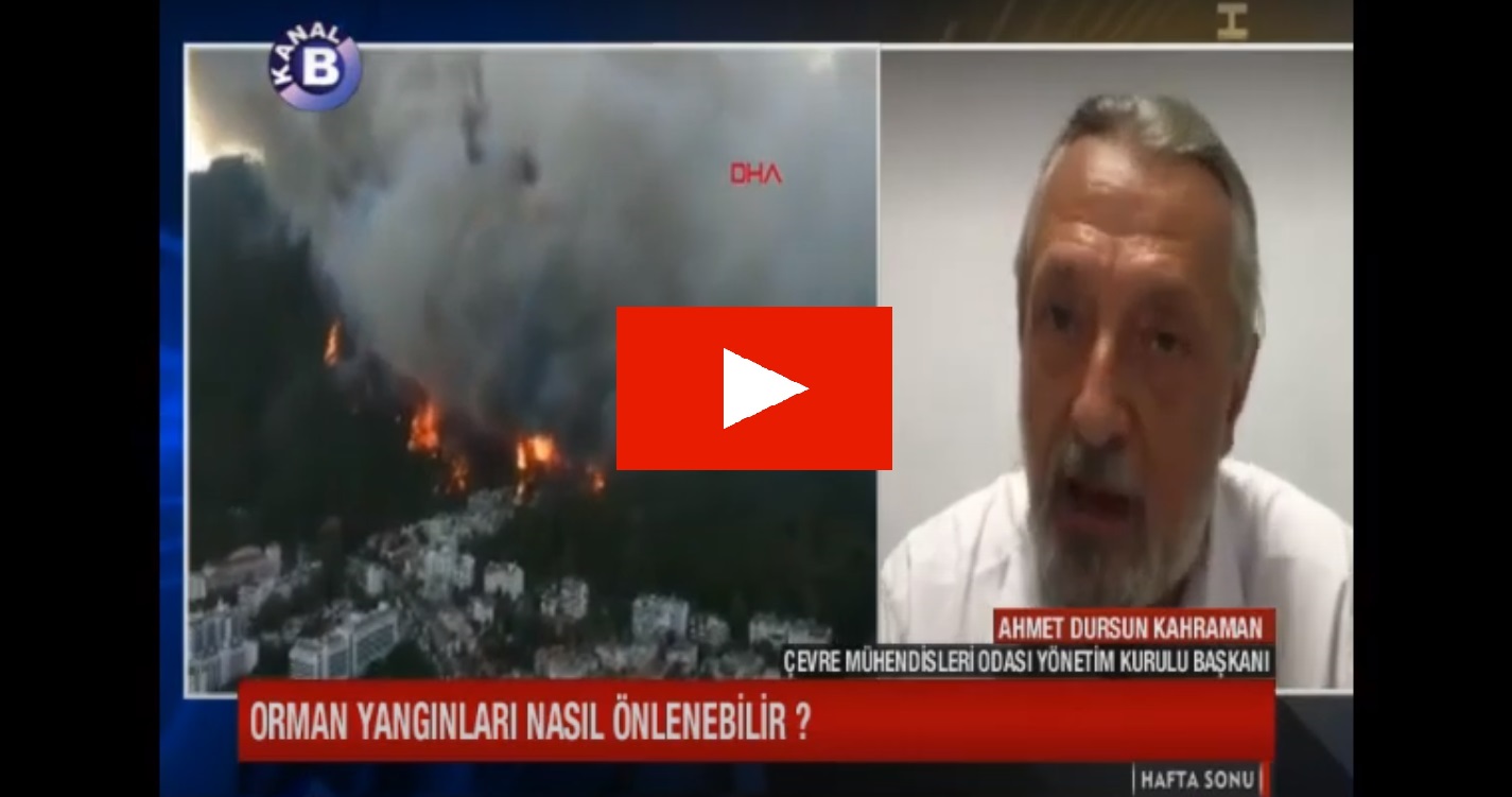Çevre Mühendisleri Odası Genel Başkanı, Kanal B`de Orman Yangınlarına Dair Görüşlerini Paylaştı