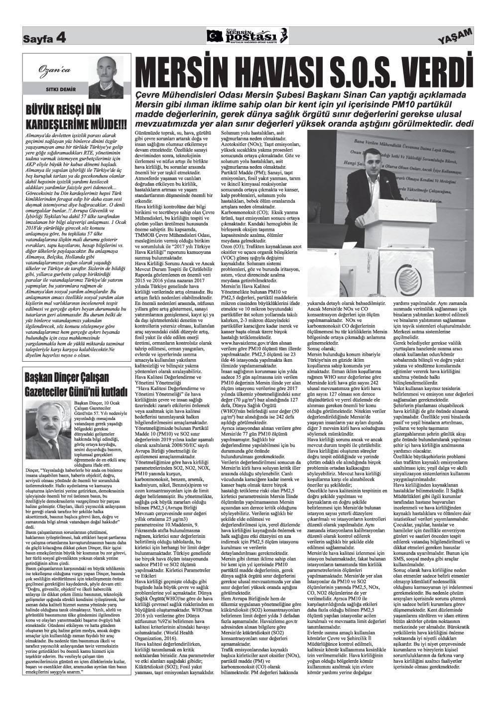 MERSİN HAVASI S.O.S. VERDİ( MERSİN POSTASI