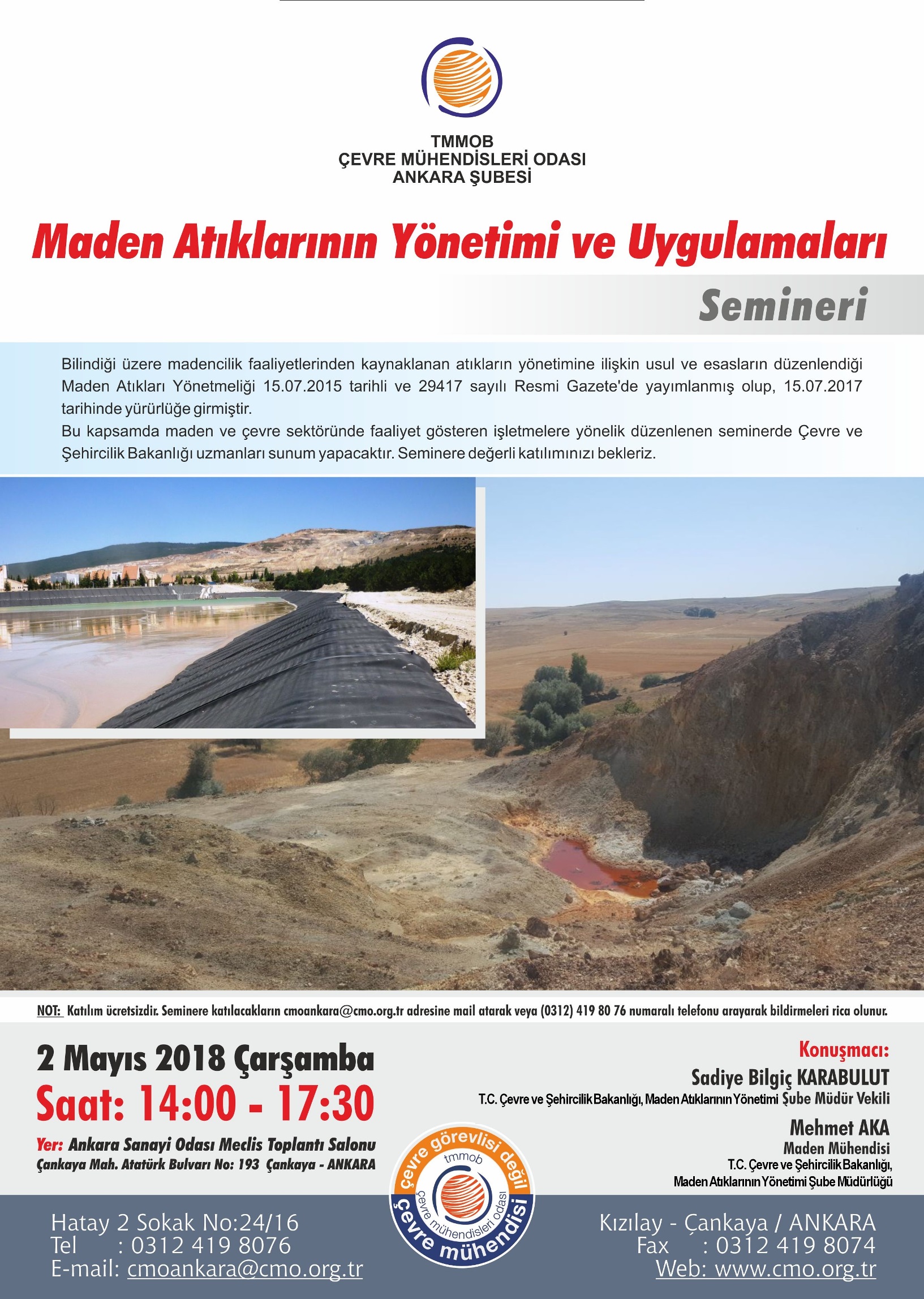 MADEN ATIKLARININ YÖNETİMİ VE UYGULAMALARI SEMİNERİ