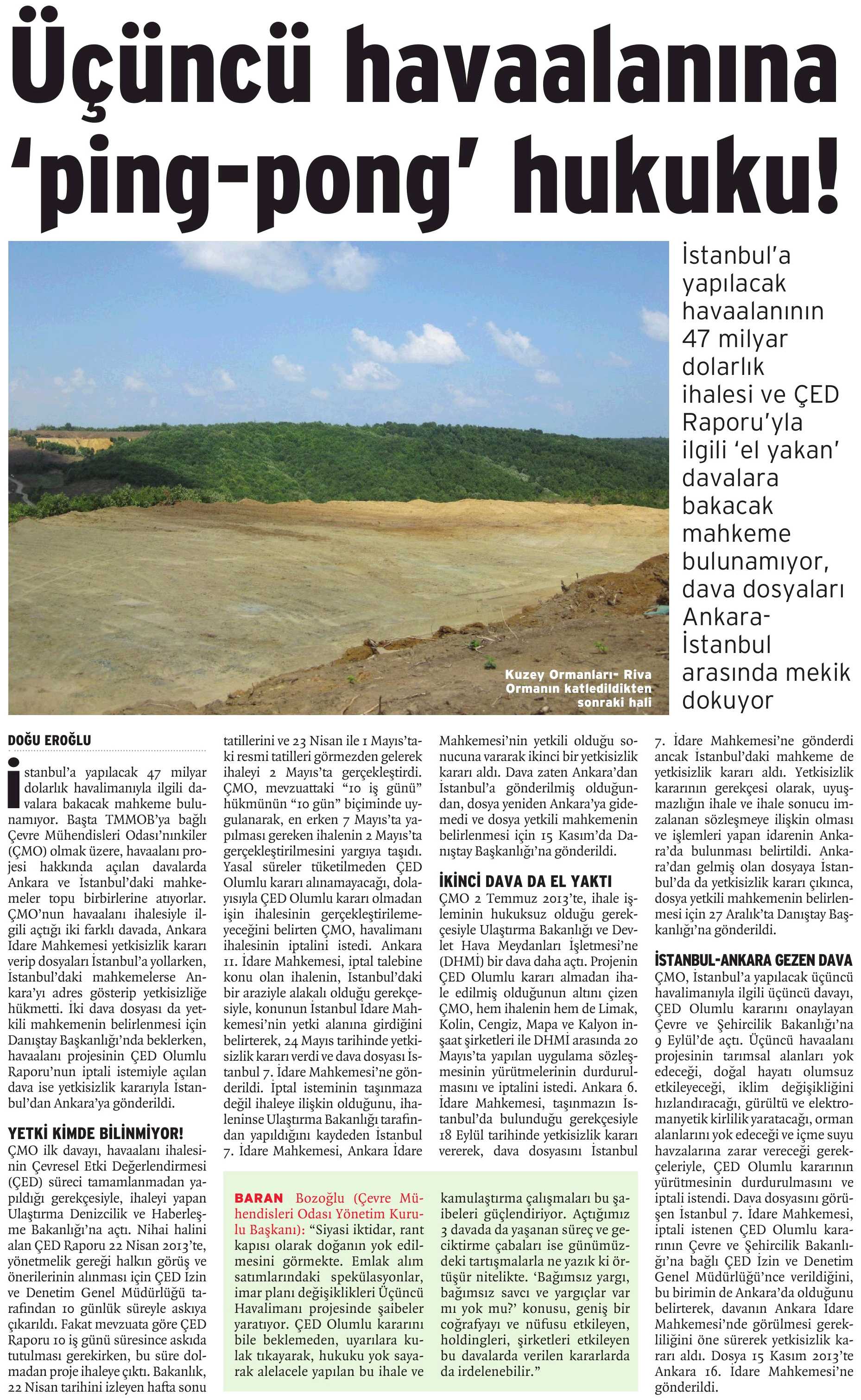 ÜÇÜNCÜ HAVAALANINA PİNG-PONG HUKUKUBİRGÜN GAZETESİ)