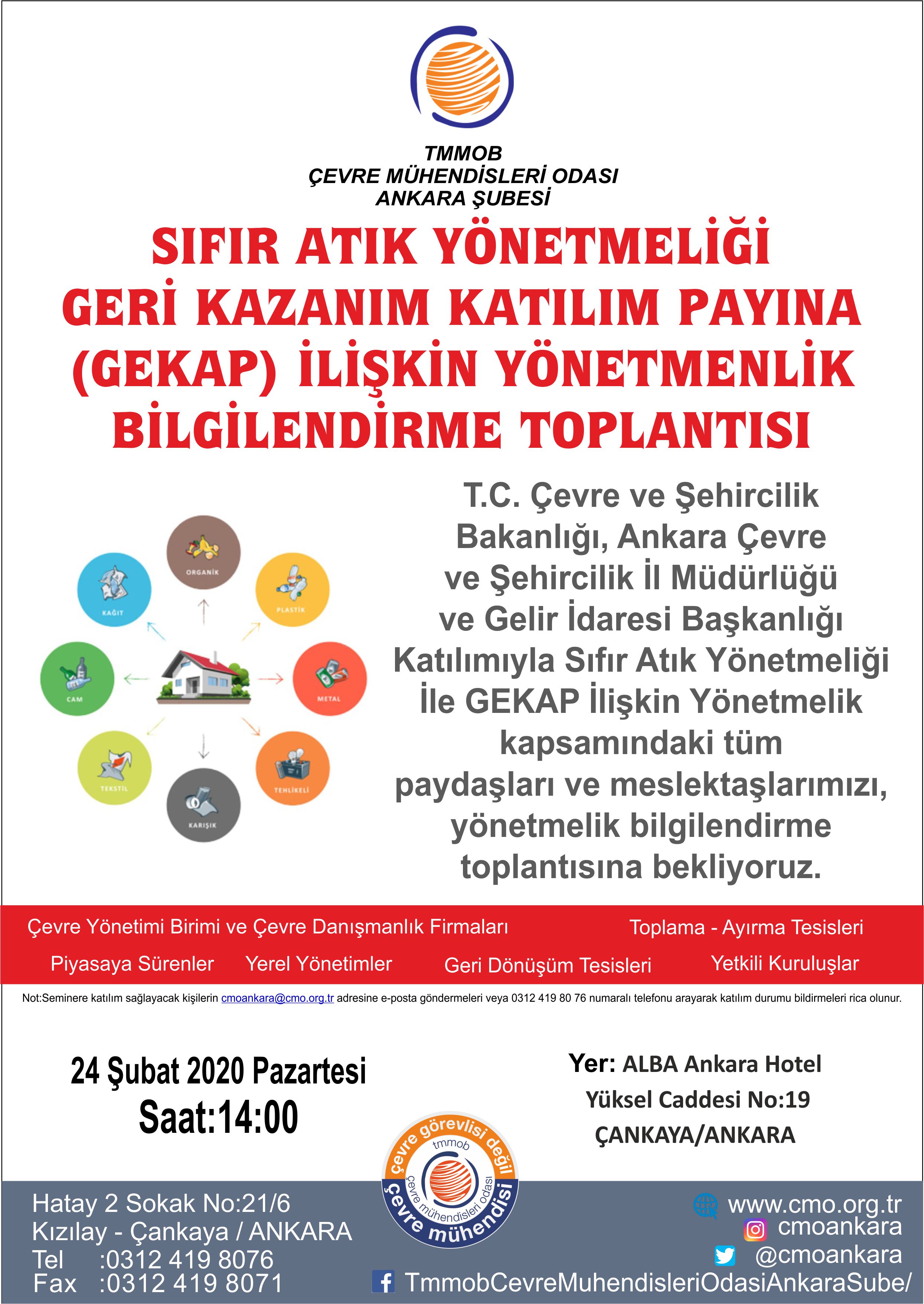 SIFIR ATIK YÖNETMELİĞİ İLE 
GERİ KAZANIM KATILIM PAYINAGEKAP) İLİŞKİN YÖNETMELİK
BİLGİLENDİRME TOPLANTISI
