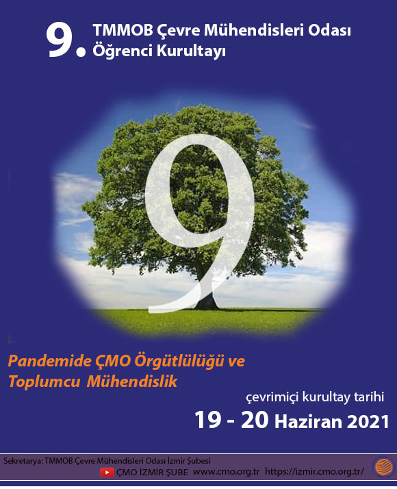 9.TMMOB Çevre Mühendisleri Öğrenci Kurultayına çağrı